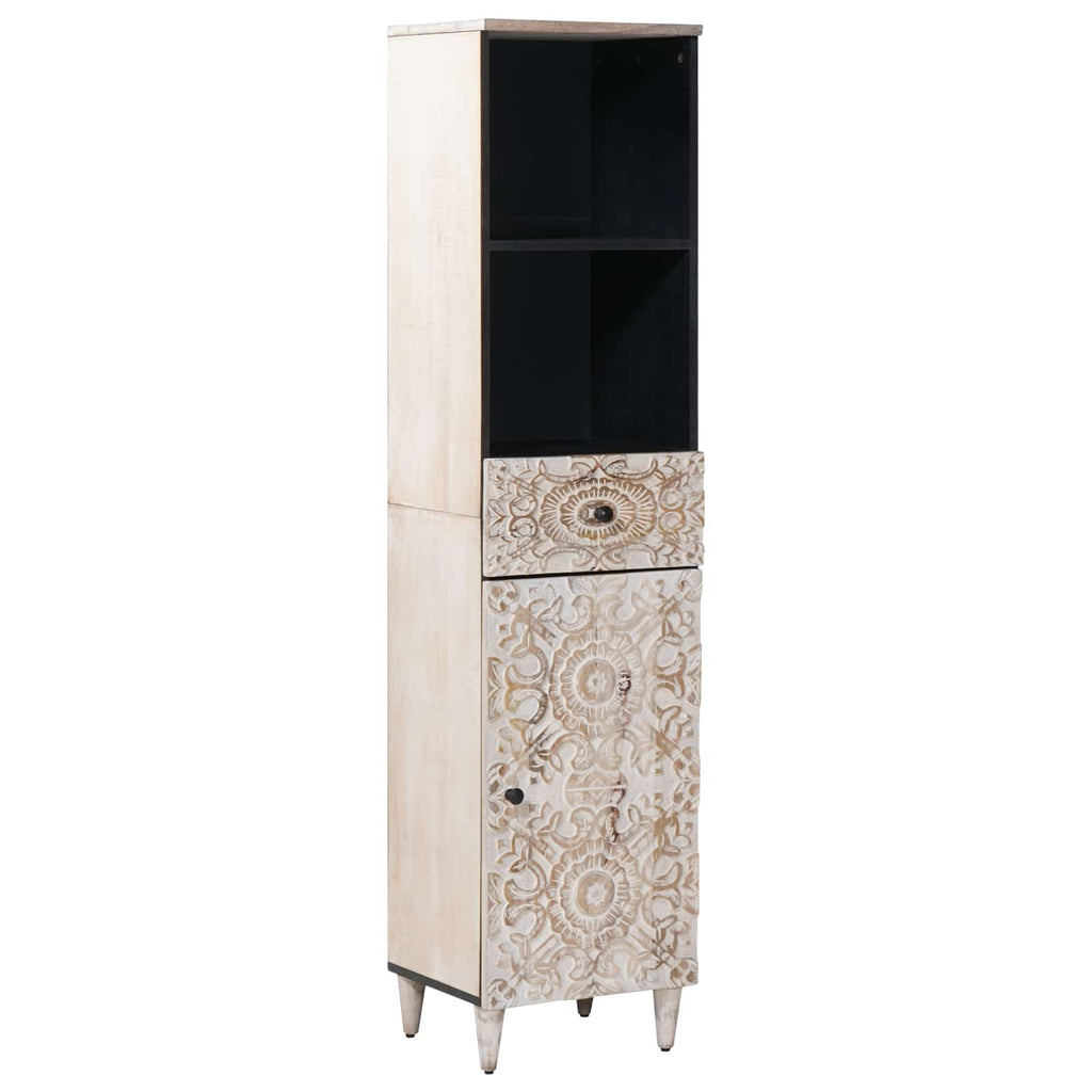Juego de muebles de baño con cajón 5 pcs Madera de mango maciza