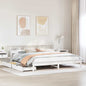 Cama con estantería sin colchón madera maciza 100x200 cm