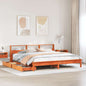 Cama con estantería sin colchón madera maciza 100x200 cm
