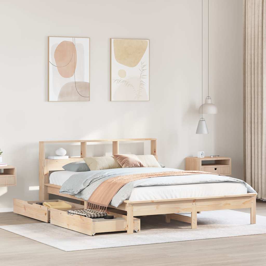 Cama con cabecero madera de ingeniería blanca 90x190 cm