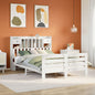 Cama con estantería sin colchón madera maciza 100x200 cm