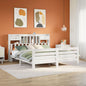 Cama con estantería sin colchón madera maciza 100x200 cm