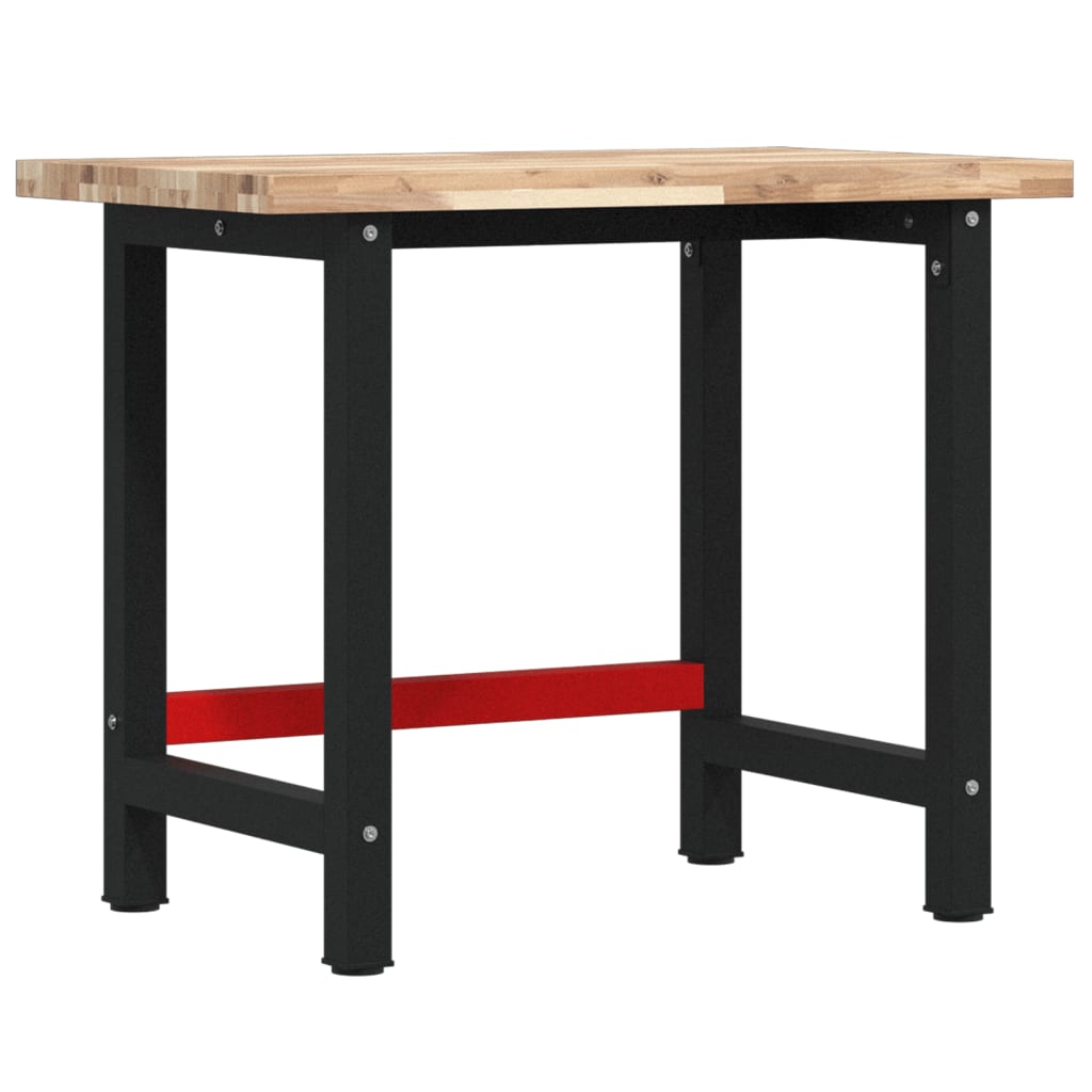 Banco de trabajo madera maciza acacia rectangular 100x60x83 cm