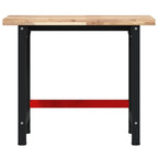 Banco de trabajo madera maciza acacia rectangular 100x60x83 cm
