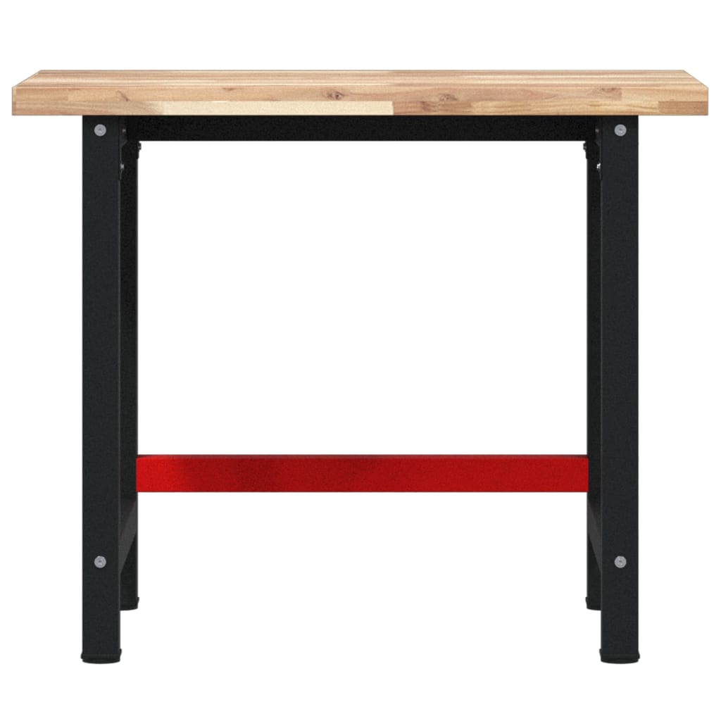 Banco de trabajo madera maciza acacia rectangular 100x60x83 cm