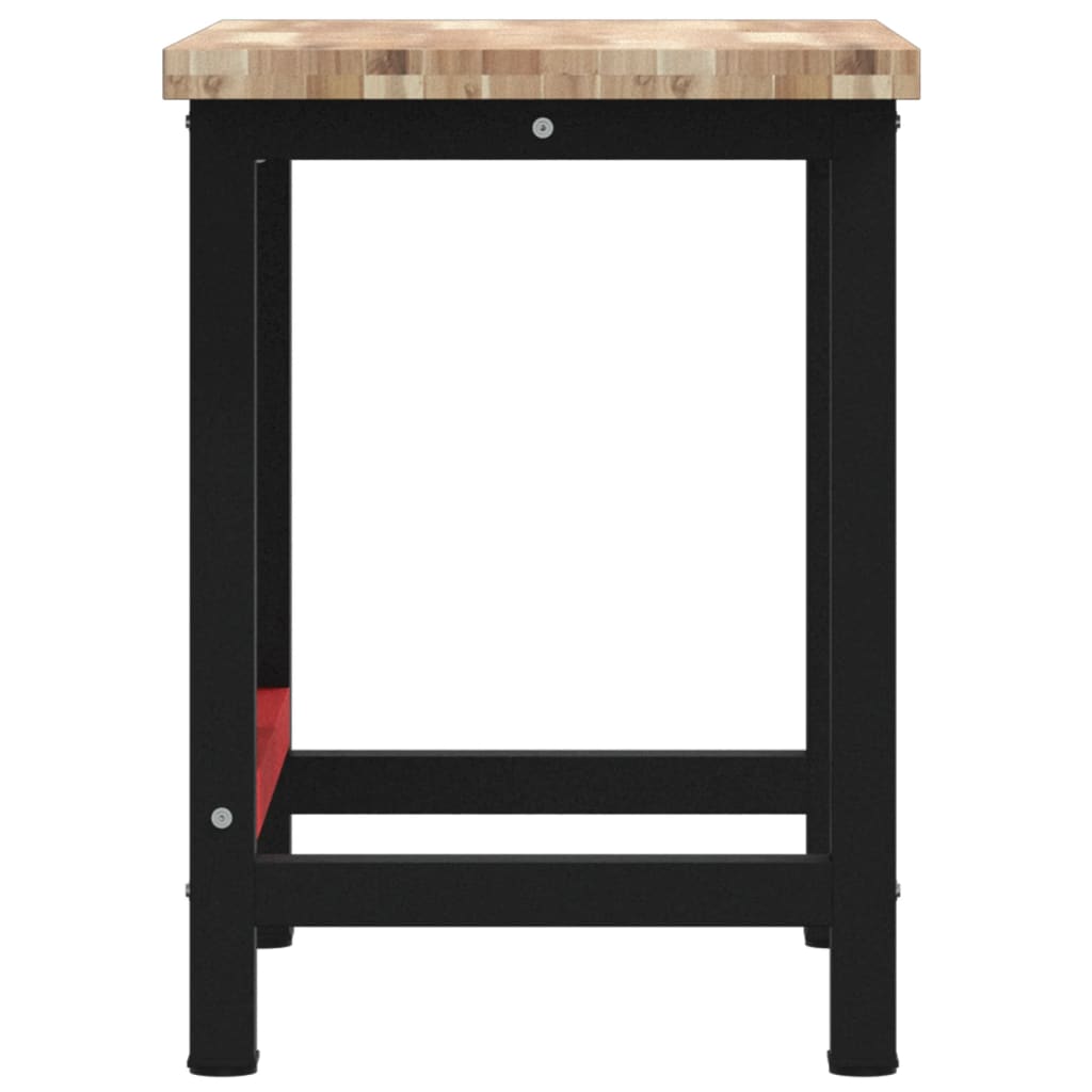 Banco de trabajo madera maciza acacia rectangular 100x60x83 cm