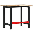 Banco de trabajo madera maciza acacia rectangular 100x60x83 cm