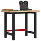 Banco de trabajo madera maciza acacia rectangular 100x60x83 cm