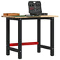 Banco de trabajo madera maciza acacia rectangular 100x60x83 cm