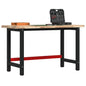 Banco de trabajo madera maciza acacia rectangular 100x60x83 cm
