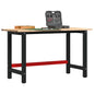 Banco de trabajo madera maciza acacia rectangular 100x60x83 cm