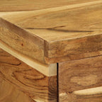 Mueble de TV de pared madera maciza de acacia 100x30x19 cm
