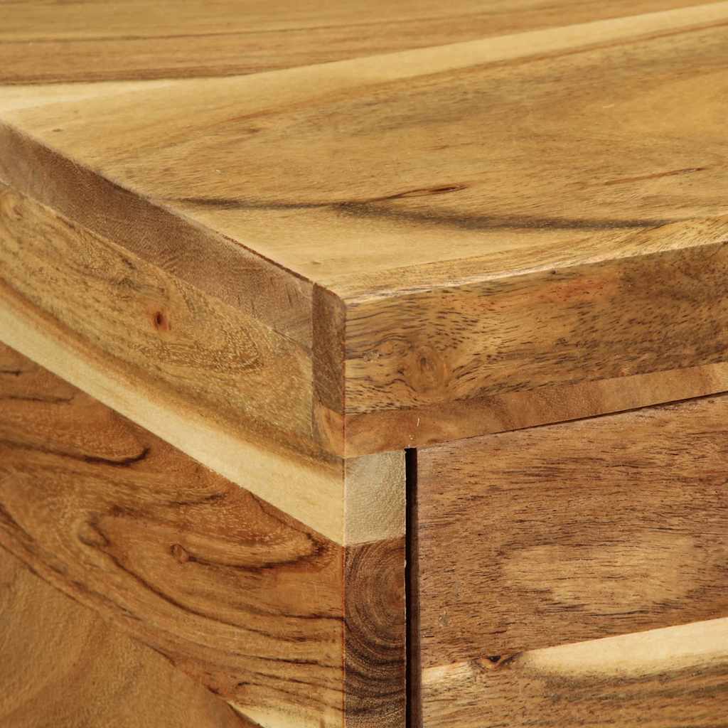 Mueble de TV de pared madera maciza de acacia 100x30x19 cm