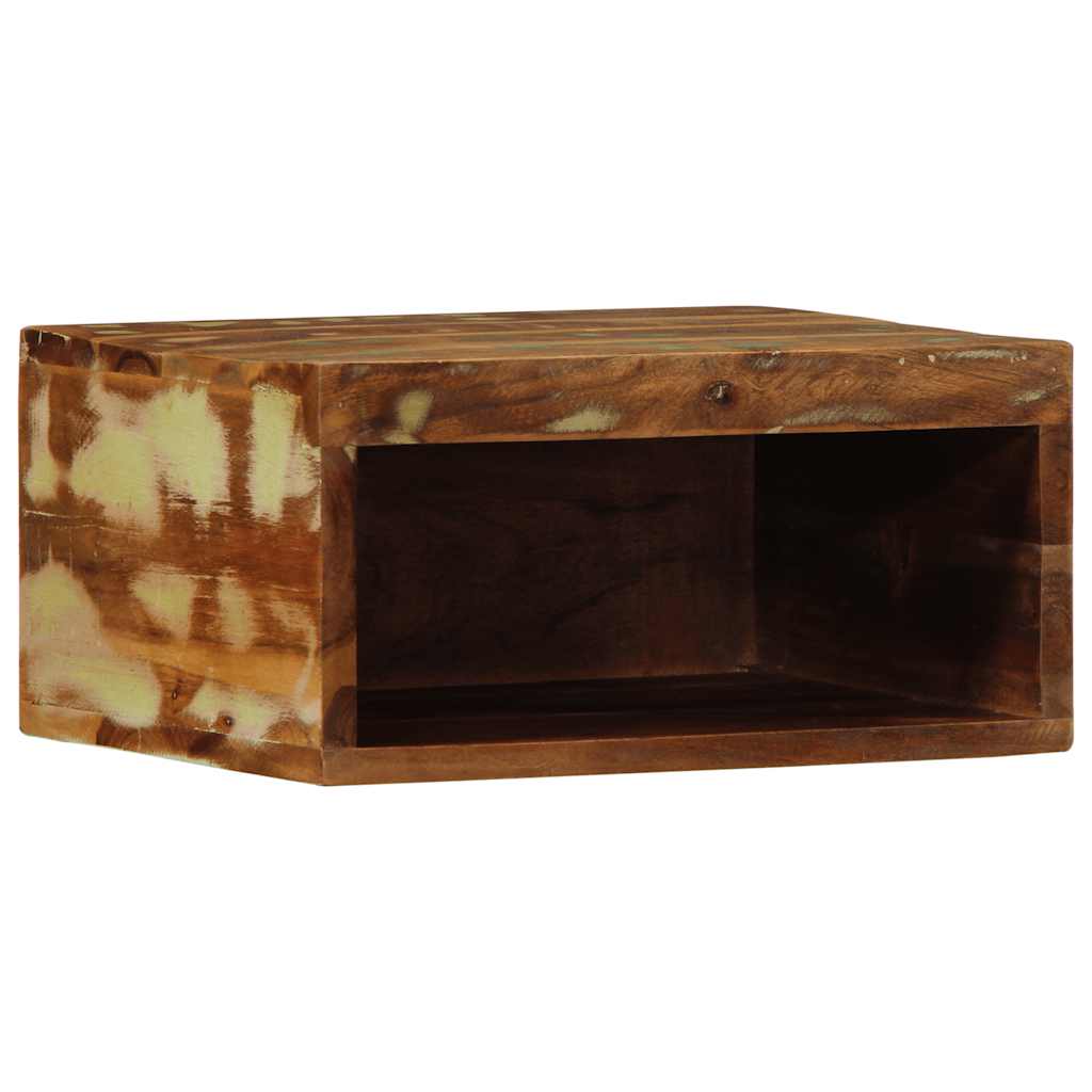 Mueble de TV de pared madera maciza de acacia 100x30x19 cm