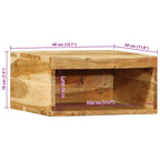 Muebles de TV de pared 2 uds madera maciza de acacia