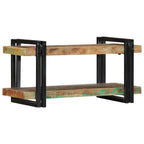 Estante de pared multicolor de madera maciza reciclada