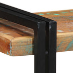 Estante de pared multicolor de madera maciza reciclada