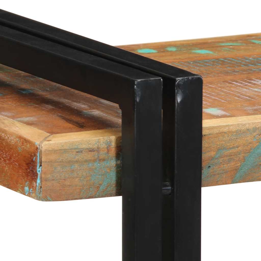 Estante de pared multicolor de madera maciza reciclada