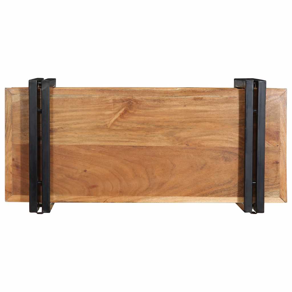 Estante de pared madera maciza de acacia 70x33x35 cm
