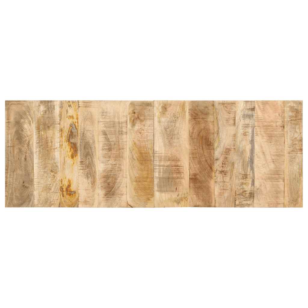 Cabecero 100 cm Madera Maciza Acacia y Hierro