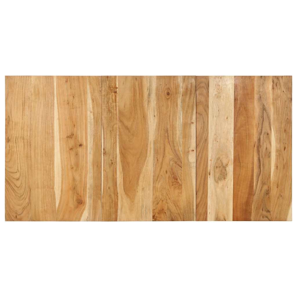 Cabecero 100 cm Madera Maciza Acacia y Hierro