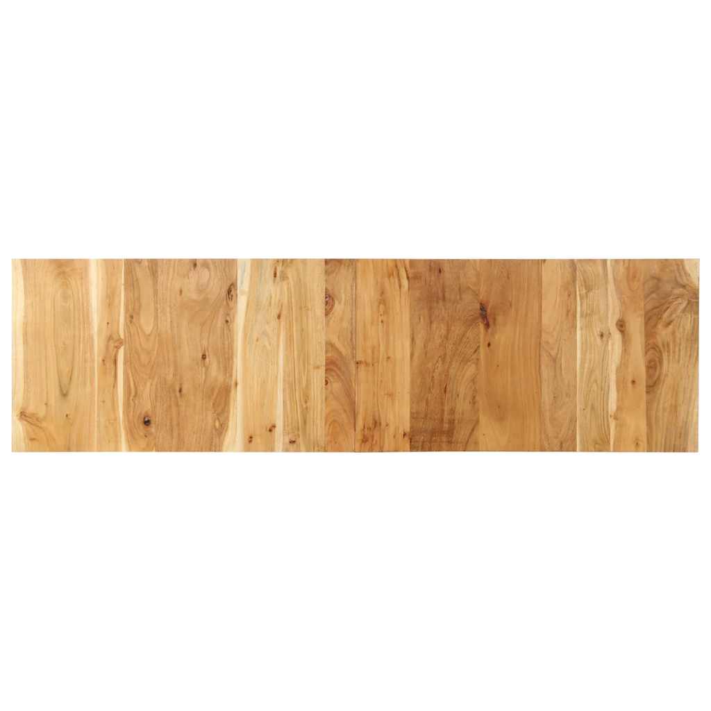 Cabecero 100 cm Madera Maciza Acacia y Hierro