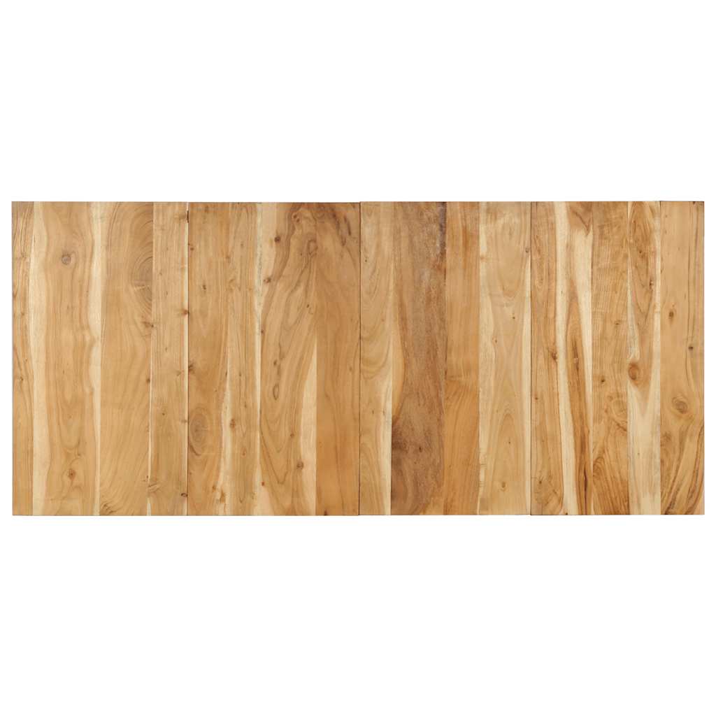 Cabecero 100 cm Madera Maciza Acacia y Hierro