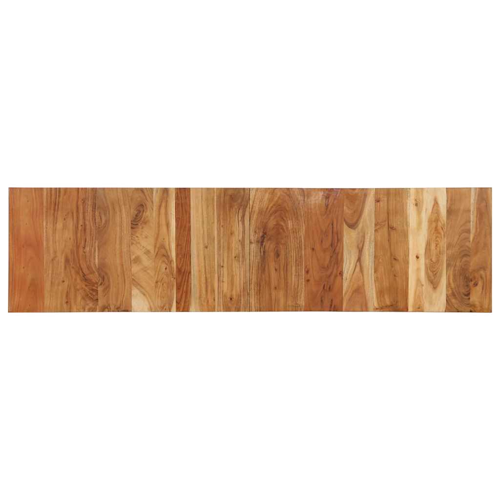Cabecero 100 cm Madera Maciza Acacia y Hierro