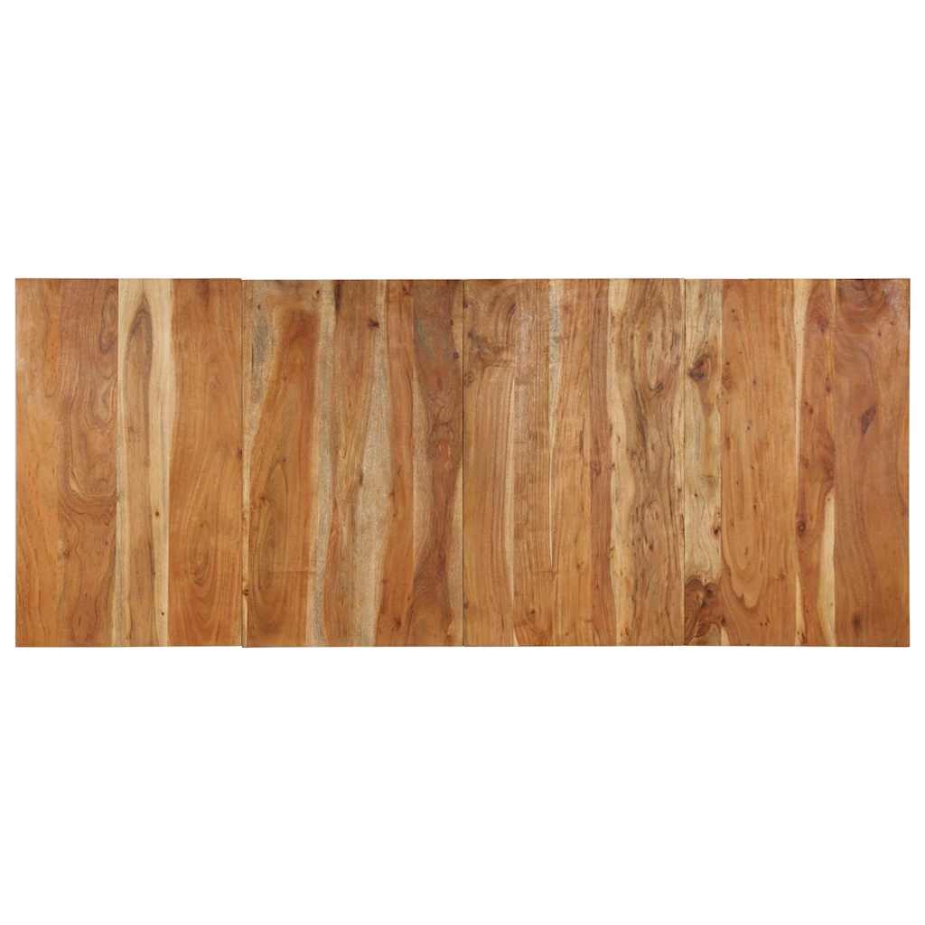 Cabecero 100 cm Madera Maciza Acacia y Hierro