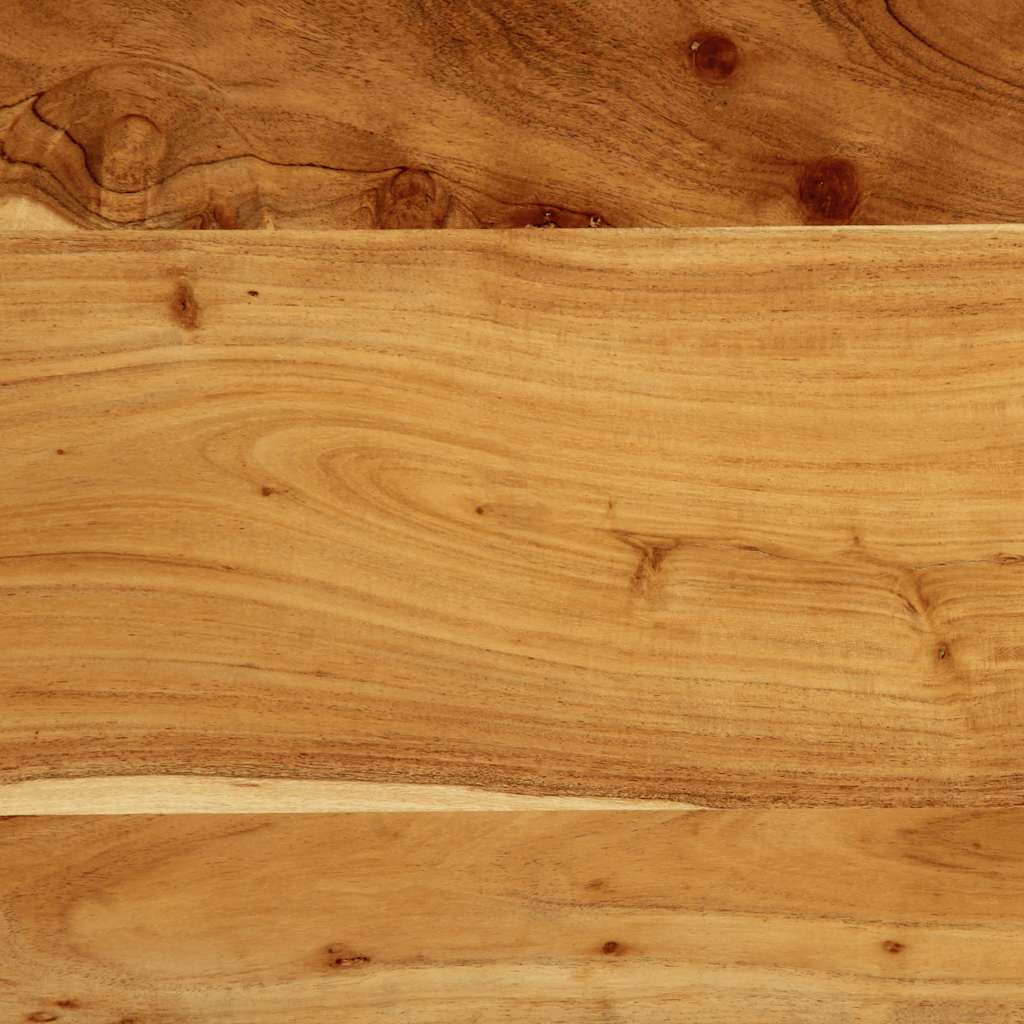 Cabecero 100 cm Madera Maciza Acacia y Hierro