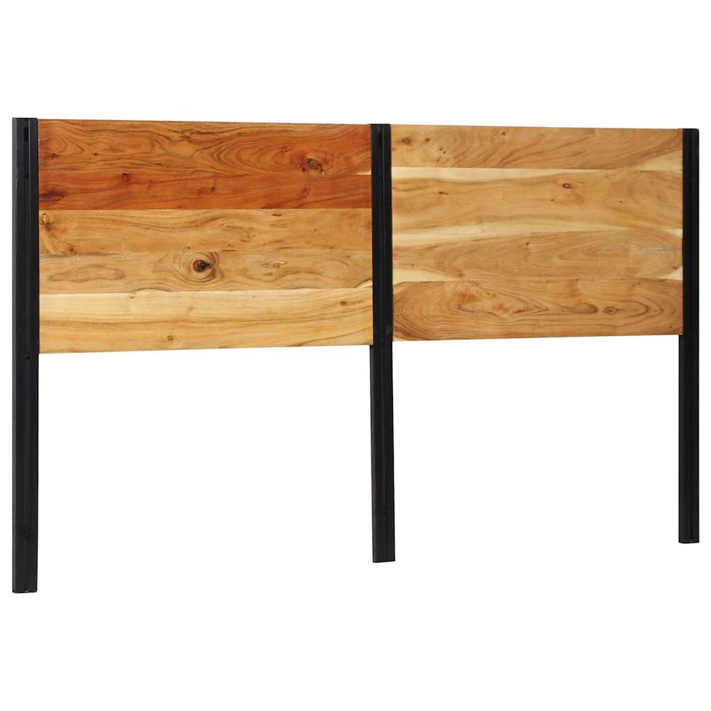 Cabecero 100 cm Madera Maciza Acacia y Hierro