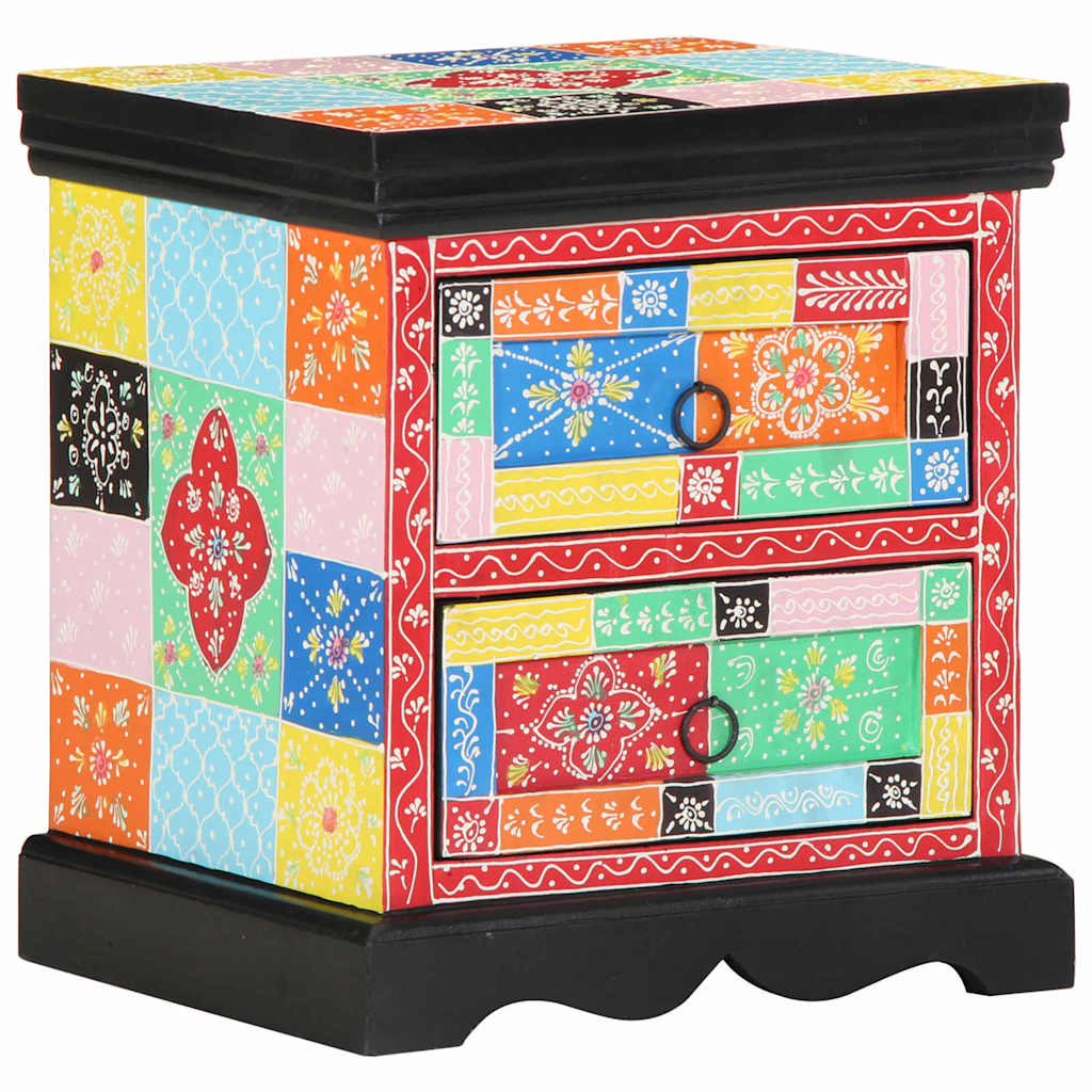 Armario de Noche con cajón 2 pcs Multicolor 40 x 35 x 45 cm