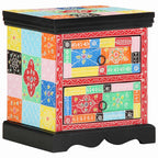 Armario de Noche con cajón 2 pcs Multicolor 40 x 35 x 45 cm