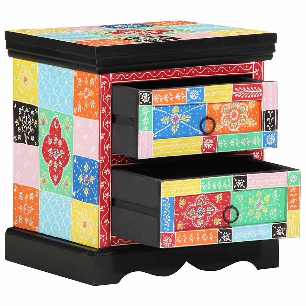 Armario de Noche con cajón 2 pcs Multicolor 40 x 35 x 45 cm
