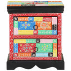 Armario de Noche con cajón 2 pcs Multicolor 40 x 35 x 45 cm