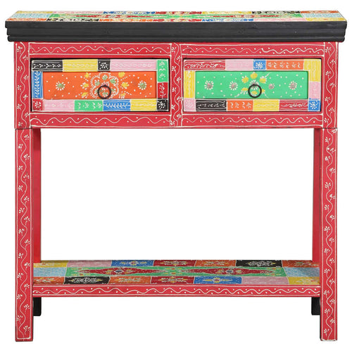 Multicolor Console Table with Drawer 80 x 35 x 76 cm