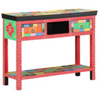 Mesa Consola con cajón Multicolor 100 x 30 x 77 cm
