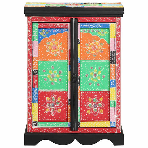 Console Table with Shelf and Door Multicolor 50 x 30 x 70 cm