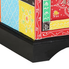 Mueble de TV Multicolor 80 x 35 x 50 cm Madera de mango maciza