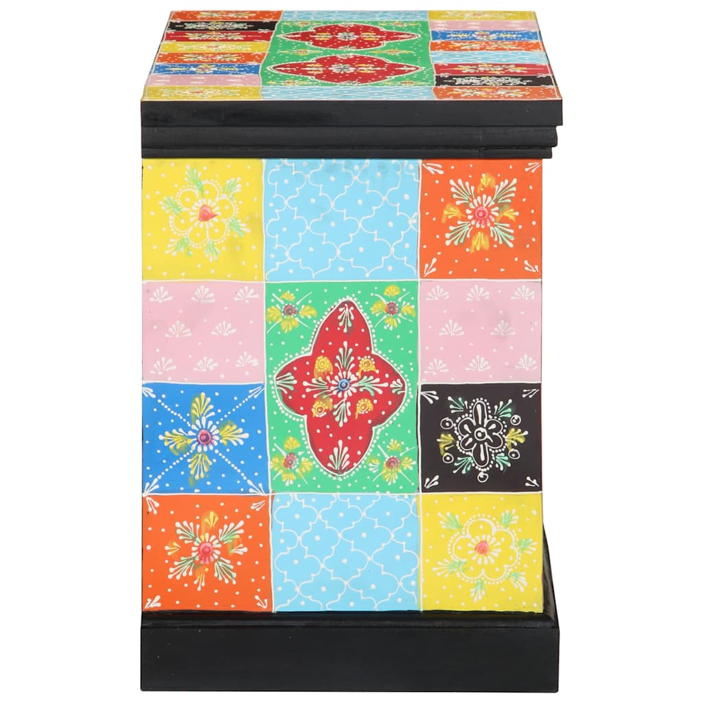 Mueble de TV Multicolor 80 x 35 x 50 cm Madera de mango maciza