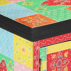 Mueble de TV Multicolor 100 x 35 x 50 cm Madera de mango maciza