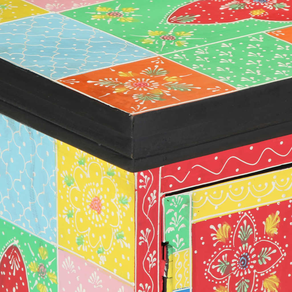 Mueble de TV Multicolor 100 x 35 x 50 cm Madera de mango maciza