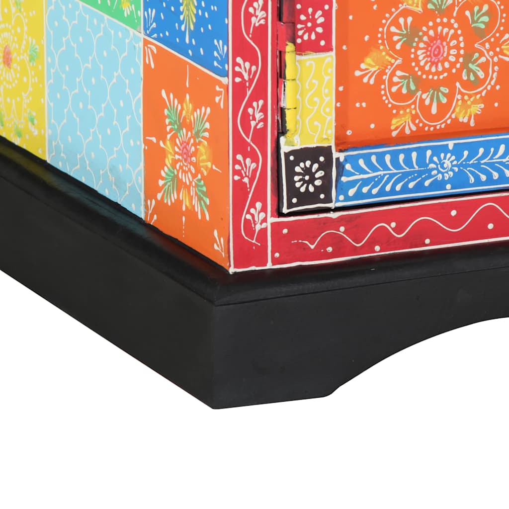 Mueble de TV Multicolor 100 x 35 x 50 cm Madera de mango maciza