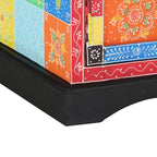 Mueble de TV Multicolor 100 x 35 x 50 cm Madera de mango maciza