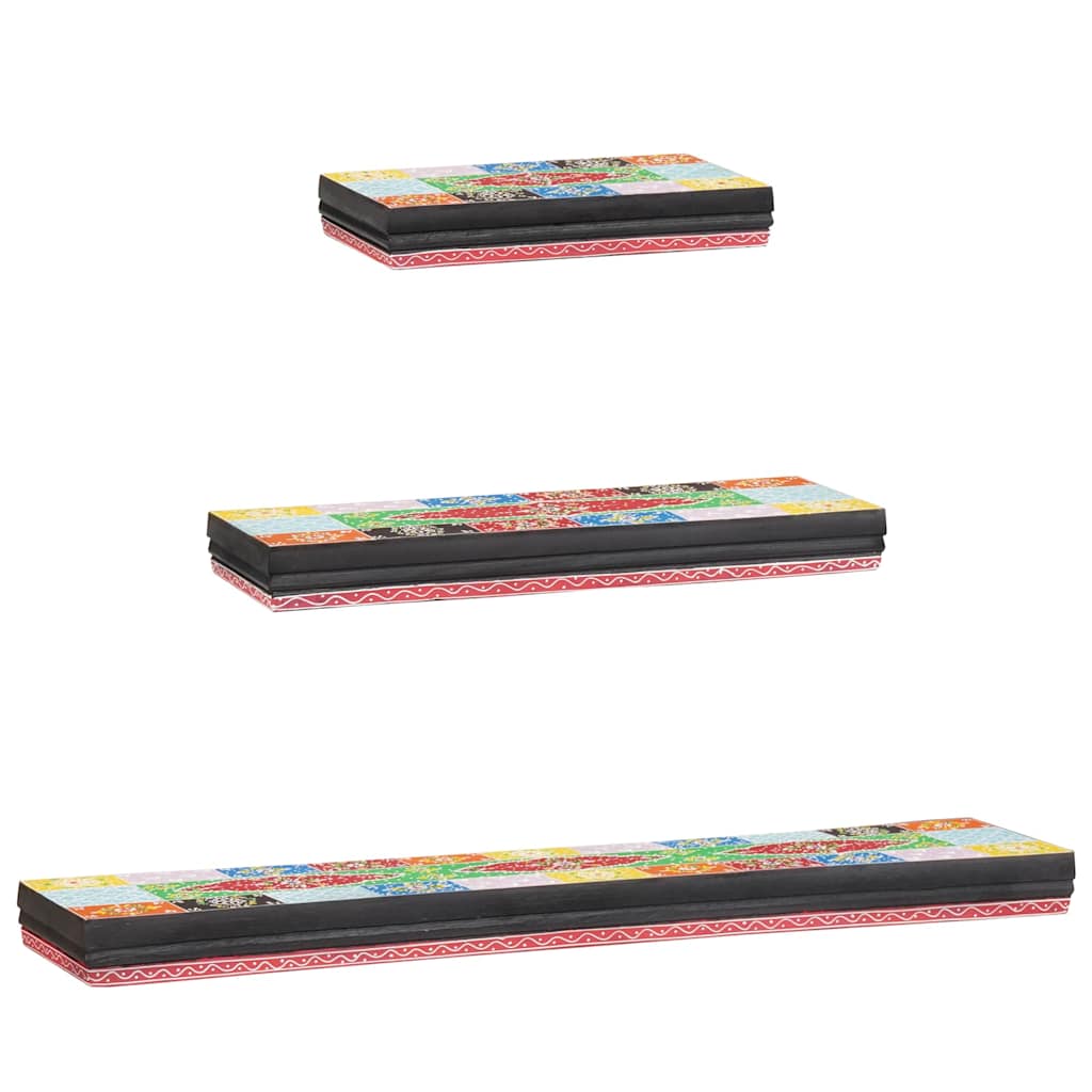 Estanterías de pared 3 pcs Multicolor 100 x 20 x 6 cm