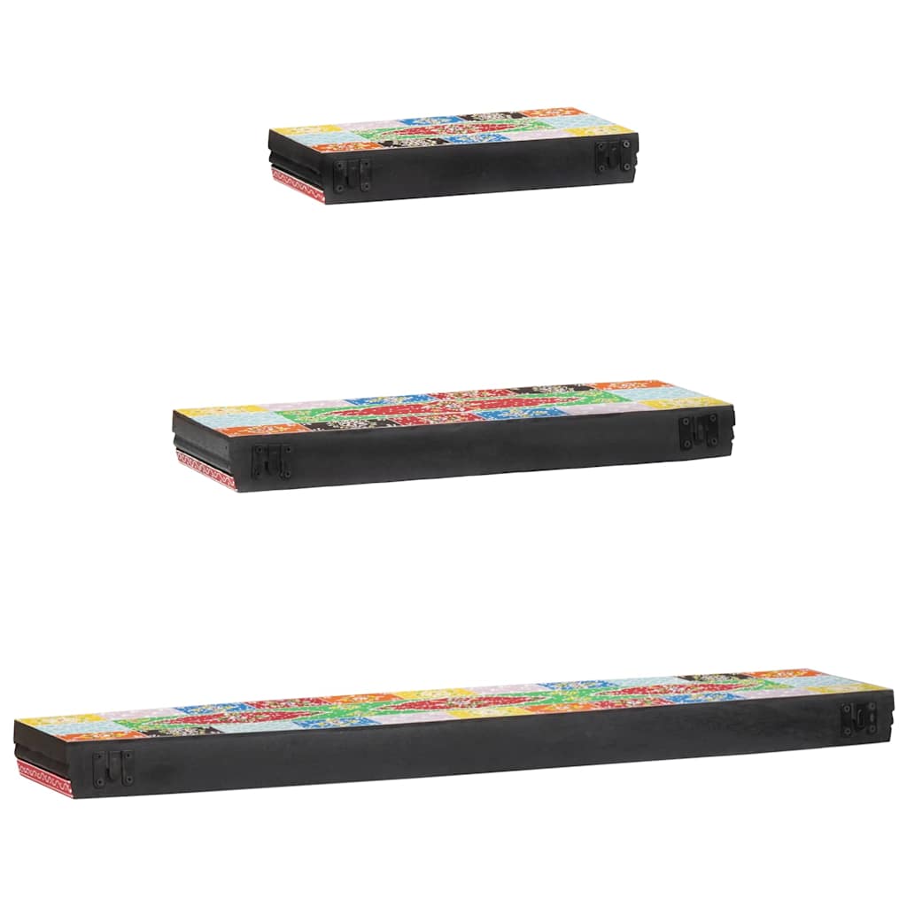 Estanterías de pared 3 pcs Multicolor 100 x 20 x 6 cm