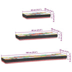 Estanterías de pared 3 pcs Multicolor 100 x 20 x 6 cm