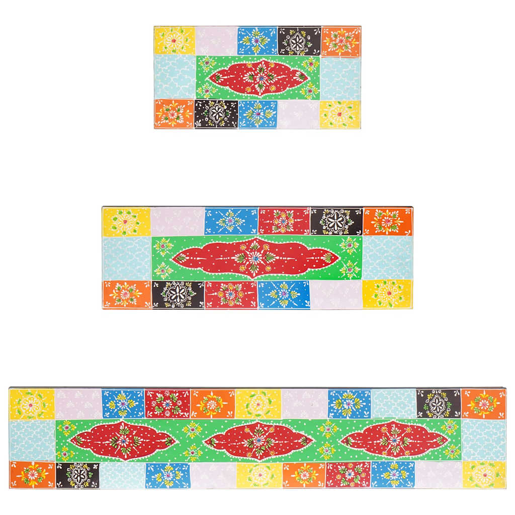 Estanterías de pared 3 pcs Multicolor 100 x 20 x 6 cm