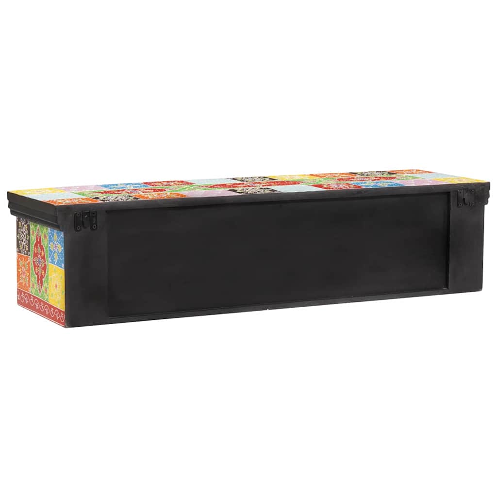 Mueble de TV Multicolor 100 x 30 x 24 cm Madera maciza de Mango
