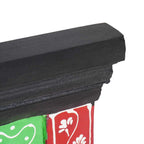 Perchero Negro 80 x 25 x 2 cm Madera de mango maciza